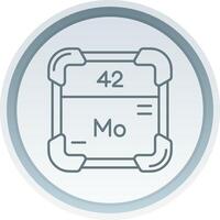 Molybdenum Linear Button Icon vector