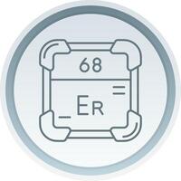 Erbium Linear Button Icon vector