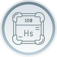 Hassium Linear Button Icon vector