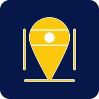 Location Glyph Square Two Color Icon vector