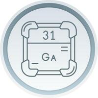 Gallium Linear Button Icon vector