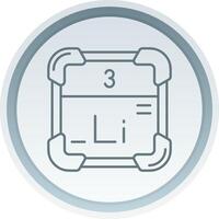 Lithium Linear Button Icon vector