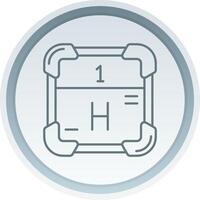 Hydrogen Linear Button Icon vector
