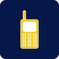 Walkie Talkie Glyph Square Two Color Icon vector