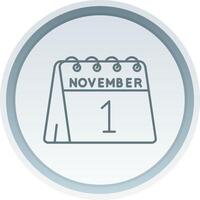 1st of November Linear Button Icon vector