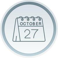 27th of October Linear Button Icon vector