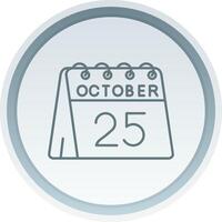 25th of October Linear Button Icon vector