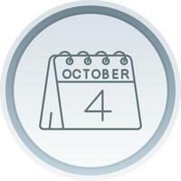 4th of October Linear Button Icon vector