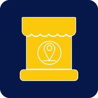 Adress Glyph Square Two Color Icon vector