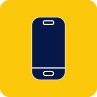 Smartphone Glyph Square Two Color Icon vector