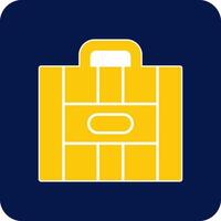 Suitcase Glyph Square Two Color Icon vector