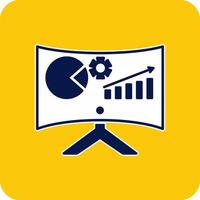 Management Glyph Square Two Color Icon vector