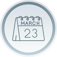 23rd of March Linear Button Icon vector