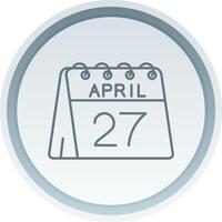 27th of April Linear Button Icon vector