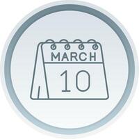 10th of March Linear Button Icon vector