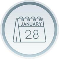 28th of January Linear Button Icon vector