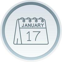 17th of January Linear Button Icon vector