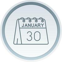 30th of January Linear Button Icon vector