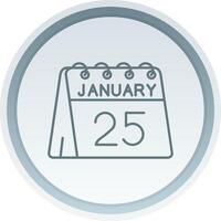 25th of January Linear Button Icon vector