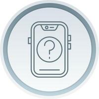 Question Linear Button Icon vector