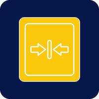 Minimize Glyph Square Two Color Icon vector