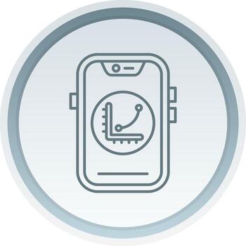 grafico lineal botón icono vector