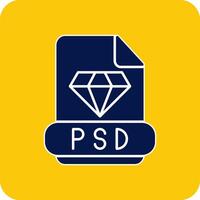 Psd Glyph Square Two Color Icon vector