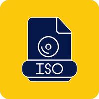 Iso Glyph Square Two Color Icon vector