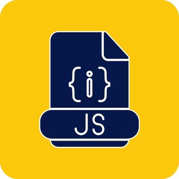 Js Format Glyph Square Two Color Icon vector