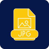 Jpg Glyph Square Two Color Icon vector