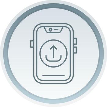 Upload Linear Button Icon vector