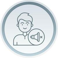 Mute Linear Button Icon vector