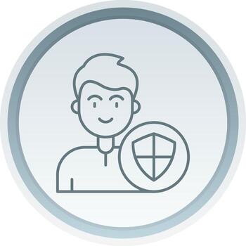 Shield Linear Button Icon vector