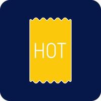 Hot Glyph Square Two Color Icon vector