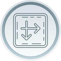 Intersect Linear Button Icon vector