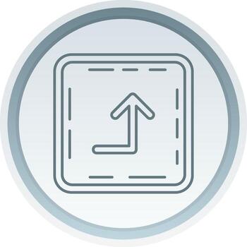giro arriba lineal botón icono vector