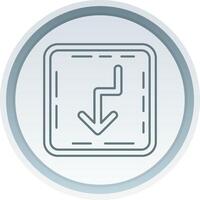 U turn Linear Button Icon vector