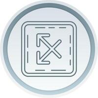 Intersect Linear Button Icon vector