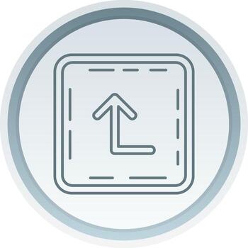 giro arriba lineal botón icono vector