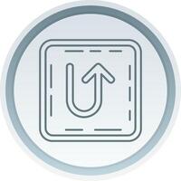 U turn Linear Button Icon vector