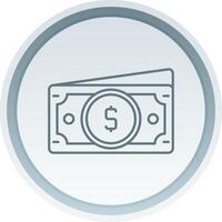 Dollar Linear Button Icon vector