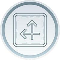 Intersect Linear Button Icon vector