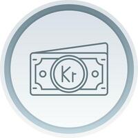 Krone Linear Button Icon vector