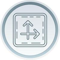 Intersect Linear Button Icon vector