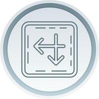 Intersect Linear Button Icon vector