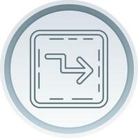 Zigzag Linear Button Icon vector