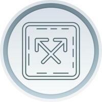 Intersect Linear Button Icon vector