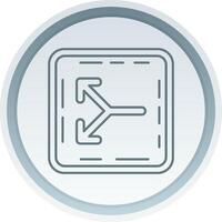 Split Linear Button Icon vector