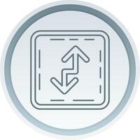 Zigzag Linear Button Icon vector