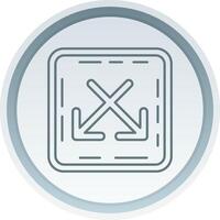 Intersect Linear Button Icon vector